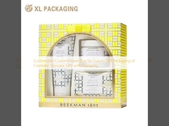 Προσαρμοσμένο Custom Paper Box για πολυτελή δωρεάν συσκευασία των κοσμητικών συνόλων φροντίδας του δέρματος με σφραγίδα