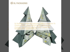 XL Packaging Custom Packaging Box Factory Αντίστροφη μέτρηση για τα Χριστούγεννα με πολυτελή δώρα Εξαιρετικό 12/14-Drawer Christmas Tree Advent Calendar Custom Drawer Box Packaging με χρυσές λεπτομέρειες