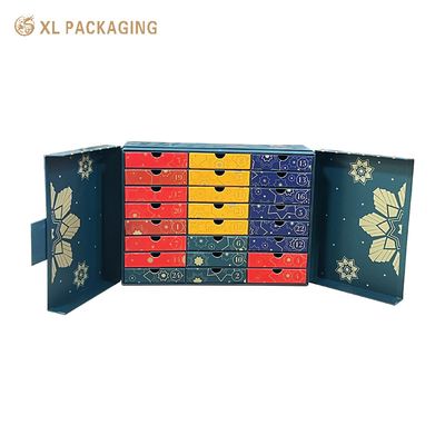 Αγορά XL Packaging Εργοστάσιο Προσαρμοσμένων Κουτιών Συσκευασίας 24 Συρταριών Ημερολόγιο Εμφάνισης Συσκευασίας Τσάι Ζεστός Καφές Σοκολάτα Τσάντα Ημερολόγιο Εμφάνισης διαδικτυακή κατασκευή