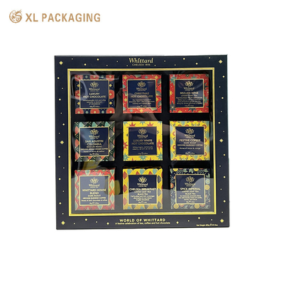 Αγορά OEM Luxury Rose Gold Glitter Paper Clear PVC Window Cosmetic Carton Collection Gift Paper Box Set with Flocked Tray Ορισμός χαρτιού δώρου online manufacture