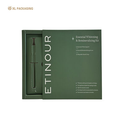 Αγορά Προσαρμοσμένο λογότυπο κουτί συρτάρι πράσινη κάρτα χαρτί αναδιπλούμενο κουτί συρόμενα κουτιά συσκευασίας με εισαγωγή διαδικτυακή κατασκευή