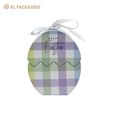 Λούξυ Custom Gift Box Custom Easter Candy Gift Box σχήμα αυγού Τυπωμένο κυματοειδές χαρτί Kraft για σοκολάτα