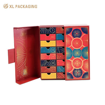 OEM Luxury Gold Foil Advent Calendar Box με 24 συρτάρια