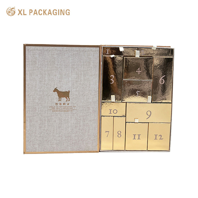 Προσαρμόστε το ημερολόγιο του Άβδου SkinCare Box 12 συρτάρι κρέμα κραγιόν άρωμα κοσμητικά ημερολόγιο του Άβδου Box δώρο χαρτί σανίδη