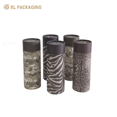Προσαρμοσμένο 1.5mm χαρτόνι Kraft Paper Tube Box με 120gm λευκό χαρτί Kraft και 4C Animal Pattern Printing