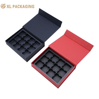 Μαγνητική συσκευασία σοκολάτας Κουτί δώρων Σκληρό χαρτί Kraft Κουτιά δώρων με πλαστικό δίσκο