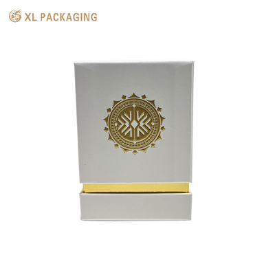 XL συσκευασία Προσαρμοσμένη συσκευασία Factory Luxury Perfume Paper Box Gift Box White Hot Stamping Custom Logo Κάλυψη και βάση