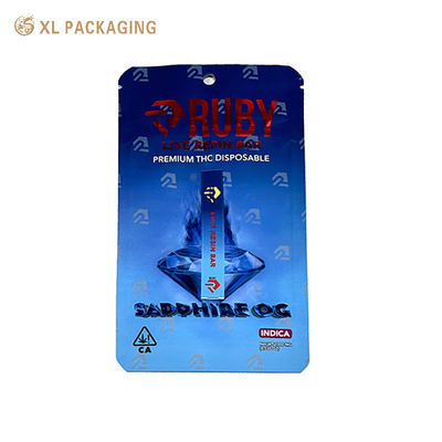 Προσαρμοσμένη θερμική σφράγιση Mylar Foil Zip Top Paper Sticker Επαναχρησιμοποιήσιμες τσάντες αποθήκευσης