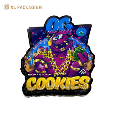 Μυρωστικοποιημένη τσάντα Mylar Zipper Custom Paper Sticker Σφραγισμένη πλαστική τσάντα για συσκευασία γλυκών