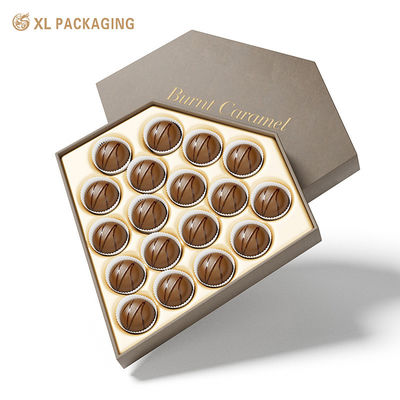 Προσαρμοσμένο διαμαντένιο 18Pcs κουτί σοκολάτας με πολυτελή χρυσό δίσκο τροφίμων για την προνομιακή συσκευασία σοκολάτας
