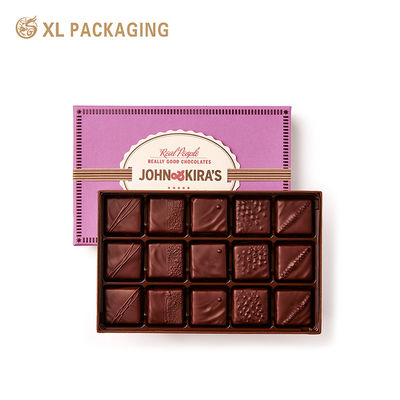 Τροφίμων χονδρικής πώλησης Candy Bar Cookie Chocolate Paper Box With Cushion Pads Kraft Paper Divider Insert